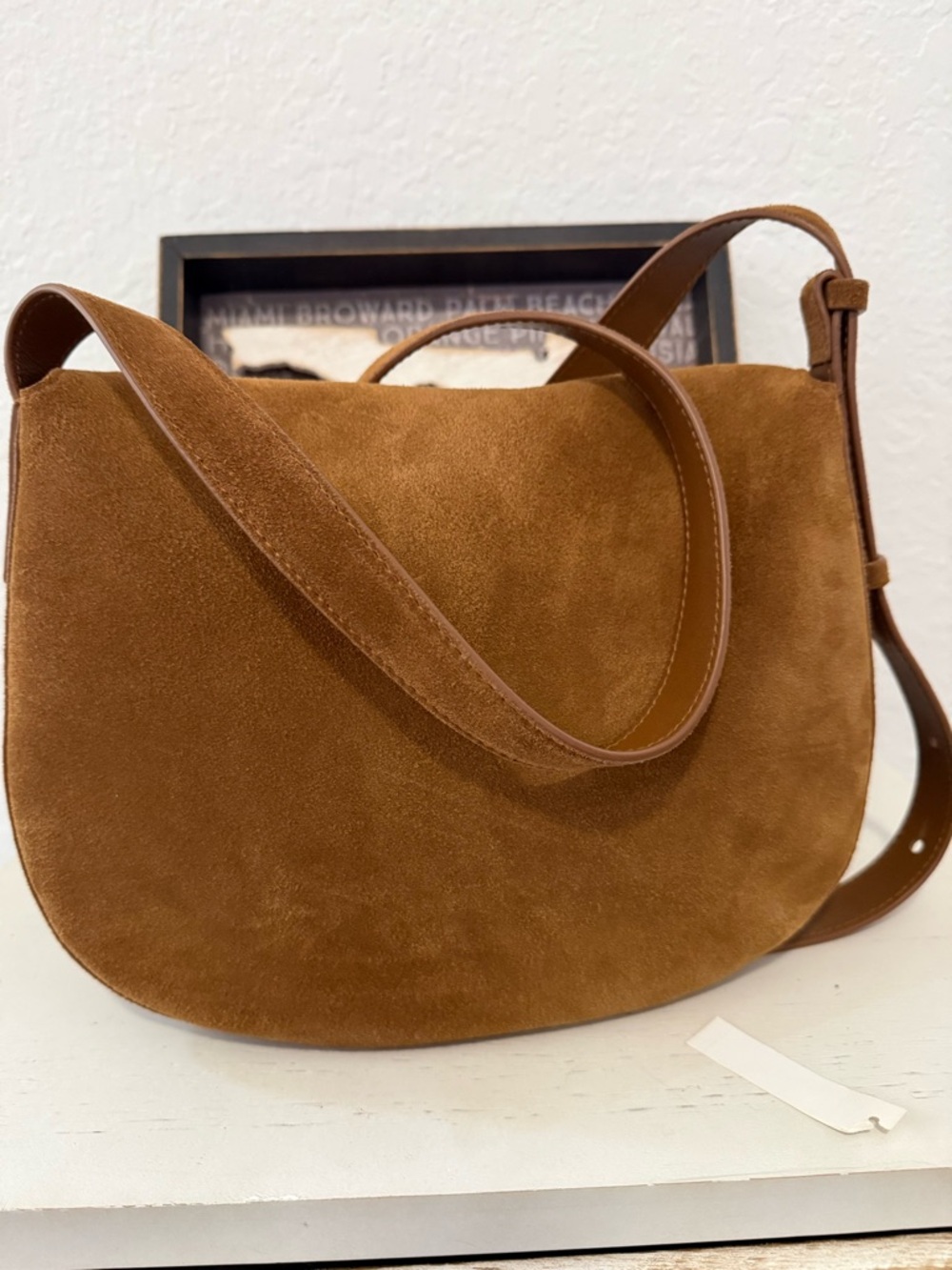 Madewell The Dakota Large Saddle Bag in cognac NEW with tags - Picture 10 of 15
